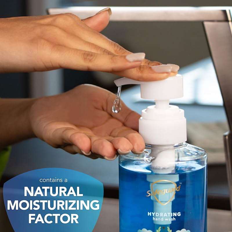 Safeguard Liquid Hand Soap, Micellar Deep Cleansing, Washes Away 99% Bacteria, Made with Natural Moisturizers, Enriched with Skin Conditioners, PH Balanced, Ocean Breeze Scent 15.5 oz (Pack of 4) - Image 6