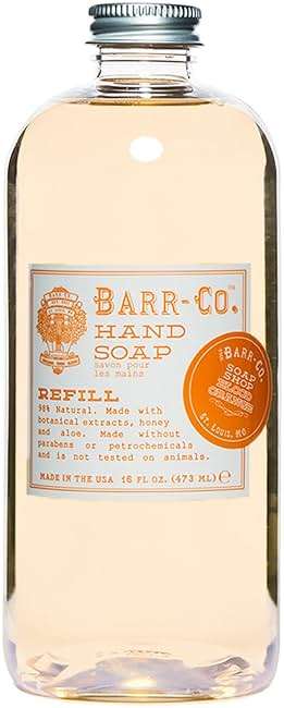 BARR-CO. Hand Soap Refill – Natural Liquid Soap with Essential Oils, Vegan Formula, Blood Orange Amber 16fl oz - Image 1