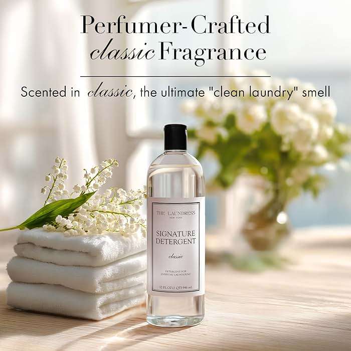 The Laundress Luxury Laundry Detergent, 31 Loads, Scented Signature Classic Fragrance, Concentrated Triple Enzyme Deep Cleaning and Targeted Stain Remover, 96% USDA Biobased Product - Image 5