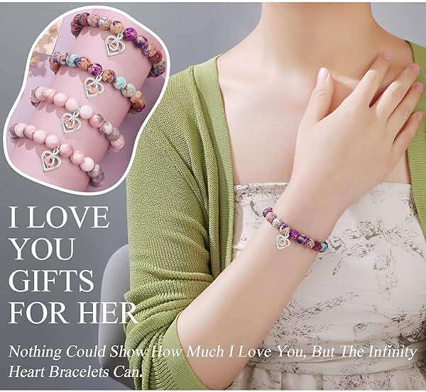 JoycuFF 𝗚𝗶𝗳𝘁𝘀 𝗳𝗼𝗿 𝗪𝗼𝗺𝗲𝗻 𝗙𝗮𝗶𝘁𝗵 𝗖𝗿𝗼𝘀𝘀 𝗕𝗿𝗮𝗰𝗲𝗹𝗲𝘁 Graduation Christmas Valentines Mothers Day Birthday Gifts for Women Her, Meaningful Amazonite Cross Bracelets for Women - Image 3