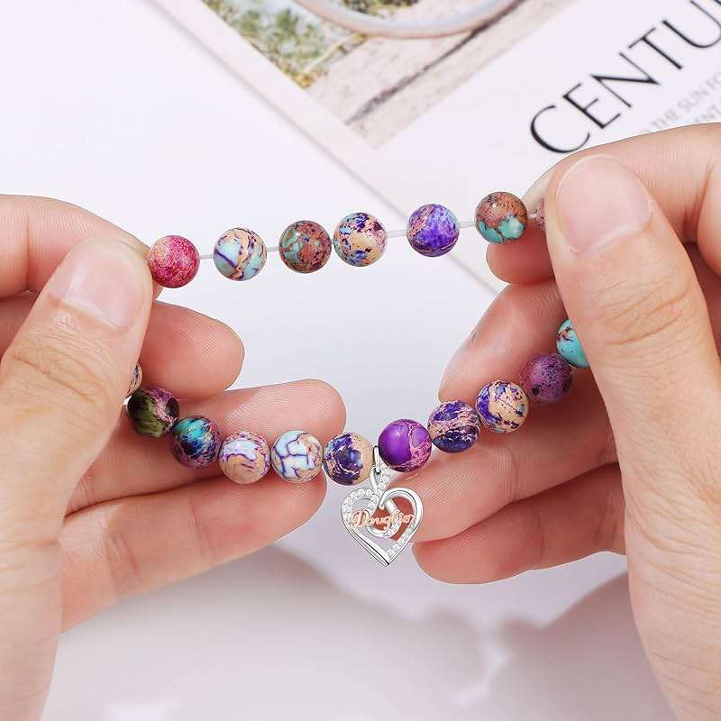 JoycuFF 𝗚𝗶𝗳𝘁𝘀 𝗳𝗼𝗿 𝗪𝗼𝗺𝗲𝗻 𝗙𝗮𝗶𝘁𝗵 𝗖𝗿𝗼𝘀𝘀 𝗕𝗿𝗮𝗰𝗲𝗹𝗲𝘁 Graduation Christmas Valentines Mothers Day Birthday Gifts for Women Her, Meaningful Amazonite Cross Bracelets for Women - Image 5