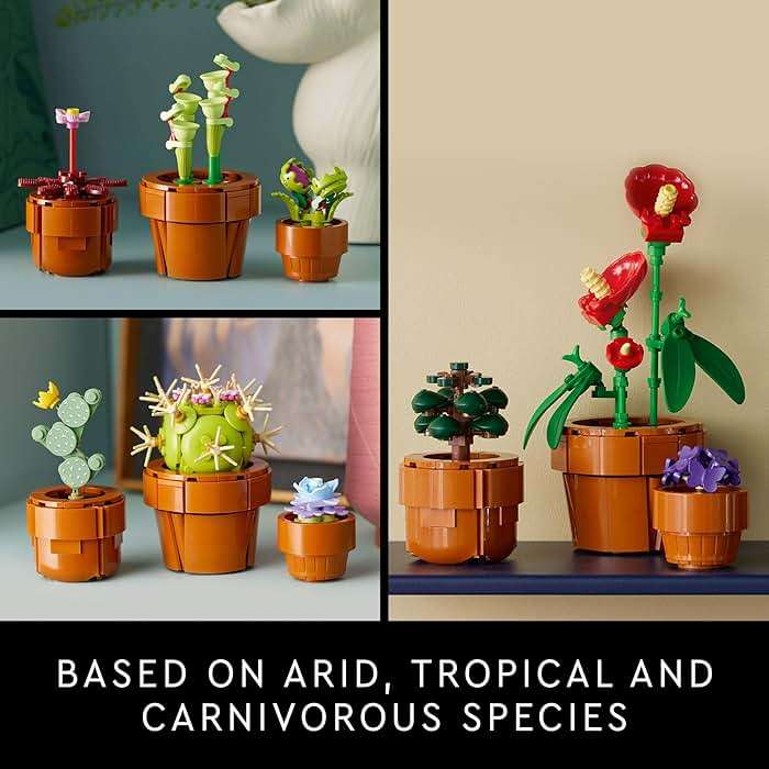 LEGO Botanicals Tiny Plants - Artificial, Fake Indoor Plant Building Set for Home, Kitchen, Desk Decoration, Adults Ages 18+ - Gift for Birthdays - 10329 - Image 4