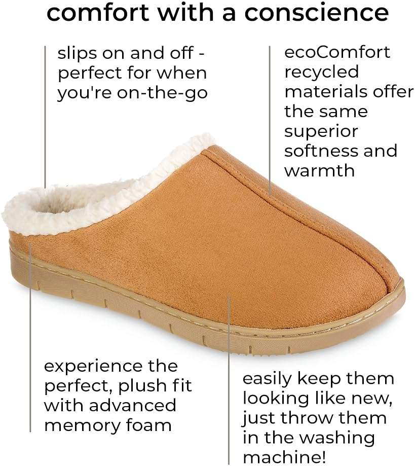 isotoner Women's Indoor/Outdoor Slip-on Microsuede Rory Memory Foam Clog Slippers - Image 3