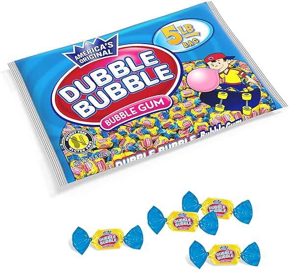 Dubble Bubble Original Twist Bubble Gum - Individually Wrapped Candy - Gluten Free, Kosher & Peanut Free - 5 Pound Bag - Image 4