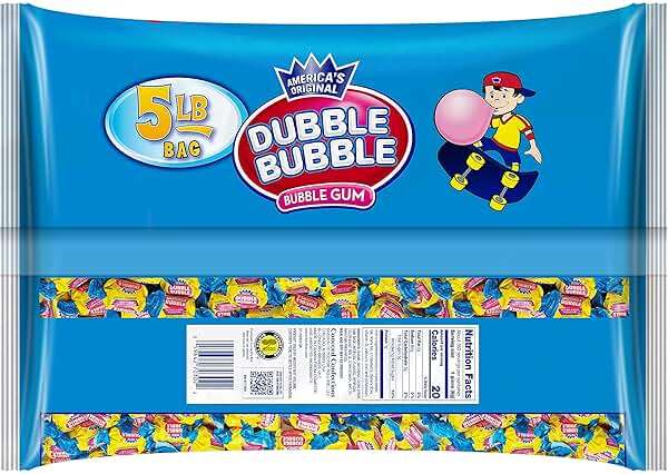 Dubble Bubble Original Twist Bubble Gum - Individually Wrapped Candy - Gluten Free, Kosher & Peanut Free - 5 Pound Bag - Image 5