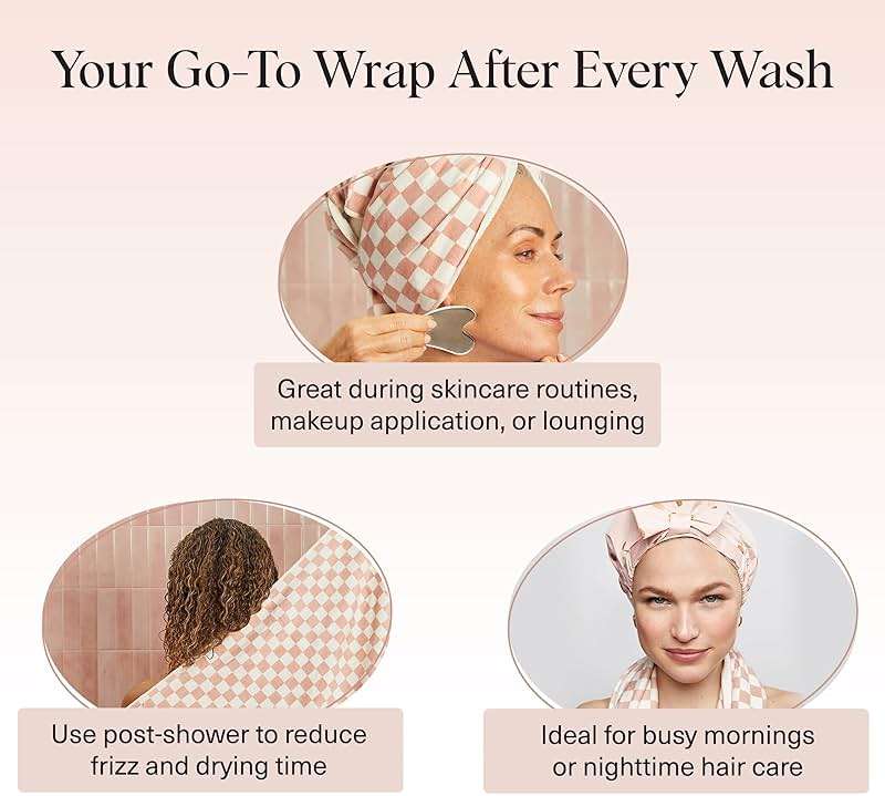Kitsch Plush Microfiber Hair Towel Wrap for Women – Ultra Absorbent Microfiber Bath Towels for Wet, Curly, Long or Short Hair – Anti-Frizz Hair Wrap, Great Hair Care Gifts for Women - Image 6