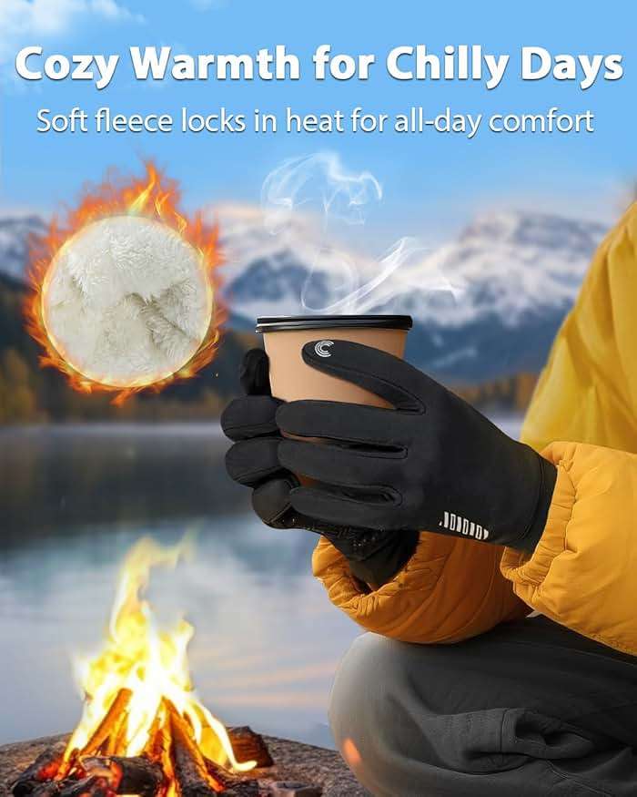 RIGWARL Gloves for Cool&Cold Weather Waterproof, Winter Gloves for Men Women Touch Screen - Image 2