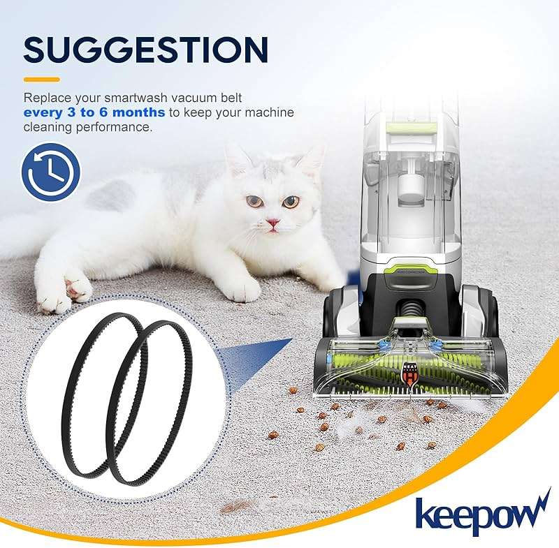 KEEPOW Vacuum Belt for Hoover Smartwash Automatic Carpet Cleaner FH52000, FH52000V, FH52001, FH52002, FH52005, FH52002G, FH52004PC, FH52013, FH53000PC, FH52050 (2 Pack) - Image 6