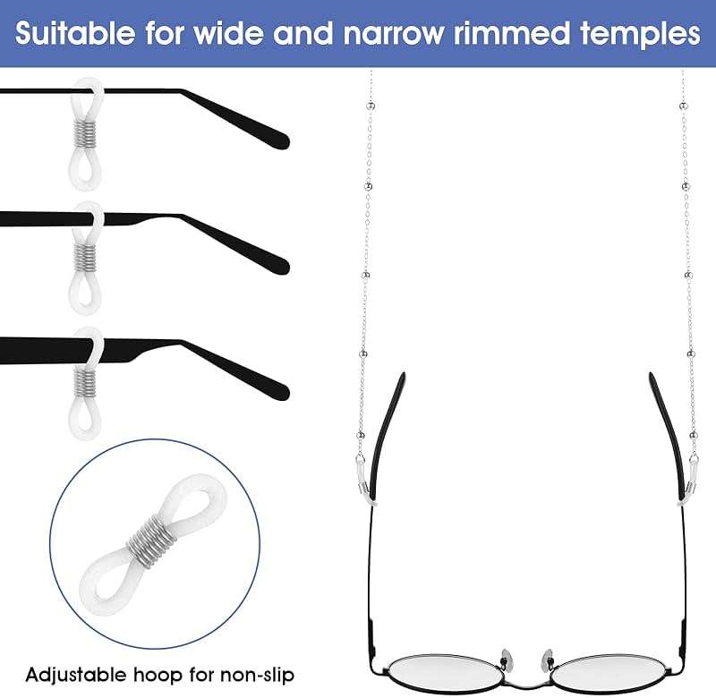 WLLHYF Eyeglass Chains Women Beaded Cute Glass Cord Frames Lanyard String Necklace Stylish Sunglasses Strap Prevent Loss - Image 3