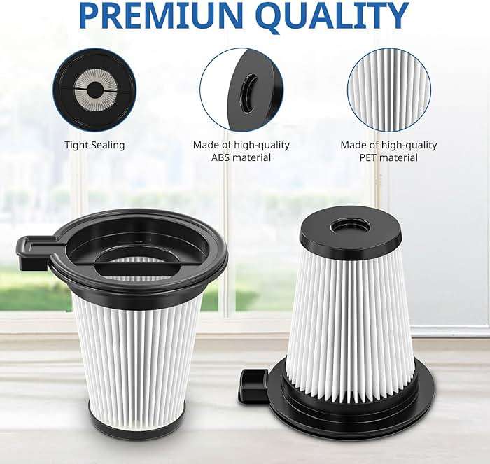 4 Pack Replacement Filters Compatiable with Wyze Cordless Vacuum Cleaner, Removable and Washable HEPA Filter Accessories Part Set with 1 Cleaning Brush for Wyze Handheld Cordless Vacuum Cleaner - Image 4