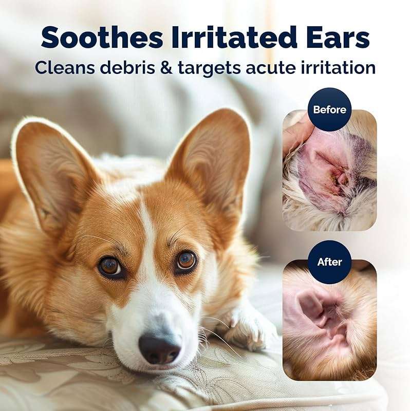 Vetnique Oticbliss Dog Ear Infection Treatment Flush & Ear Cleaner for Dogs & Cats, Antiseptic Antifungal with 0.2% Chlorhexidine and 0.2% Ketoconazole, Medicated Wash for Yeasty Smell, Floppy Ears - Image 5