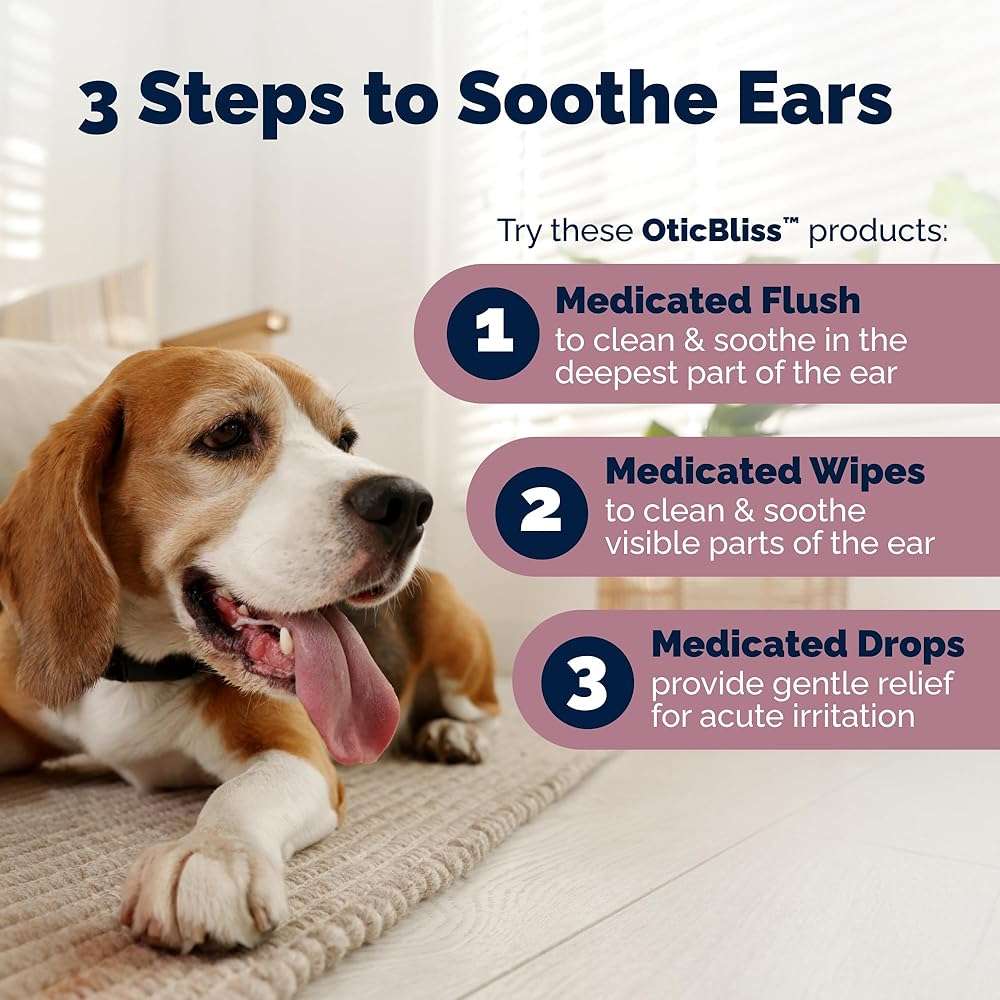 Vetnique Oticbliss Dog Ear Infection Treatment Flush & Ear Cleaner for Dogs & Cats, Antiseptic Antifungal with 0.2% Chlorhexidine and 0.2% Ketoconazole, Medicated Wash for Yeasty Smell, Floppy Ears - Image 8