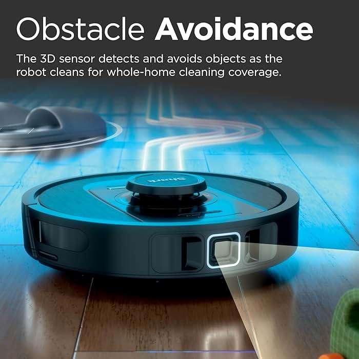 Shark PowerDetect Self-Empty Robot Vacuum with NeverStuck Technology, Auto Deep-Clean Carpets & Hardfloors, 30 Day Capacity HEPA Bagless Base, for Pet Hair, WiFi Black, AV2820S - Image 6