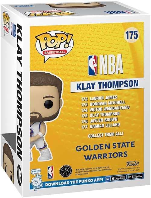 Funko POP! NBA: Warriors - Klay Thompson - Collectable Vinyl Figure - Gift Idea - Official Merchandise - for Kids & Adults - Sports Fans - Model Figure for Collectors and Display - Image 3