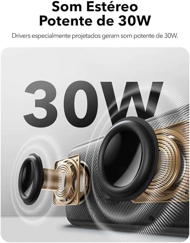 Soundcore Motion 300 by Anker, Bluetooth Speaker, Wireless Hi-Res Portable Speaker, IPX7 Waterproof, BassUp, Bluetooth 5.3, 30W Stereo Sound, 13H Playtime for Home, Shower, Outdoor, and Travel - Image 3