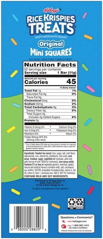 Rice Krispies Treats Mini Squares, Original with Rainbow Sprinkles (52 ct.) - Image 5