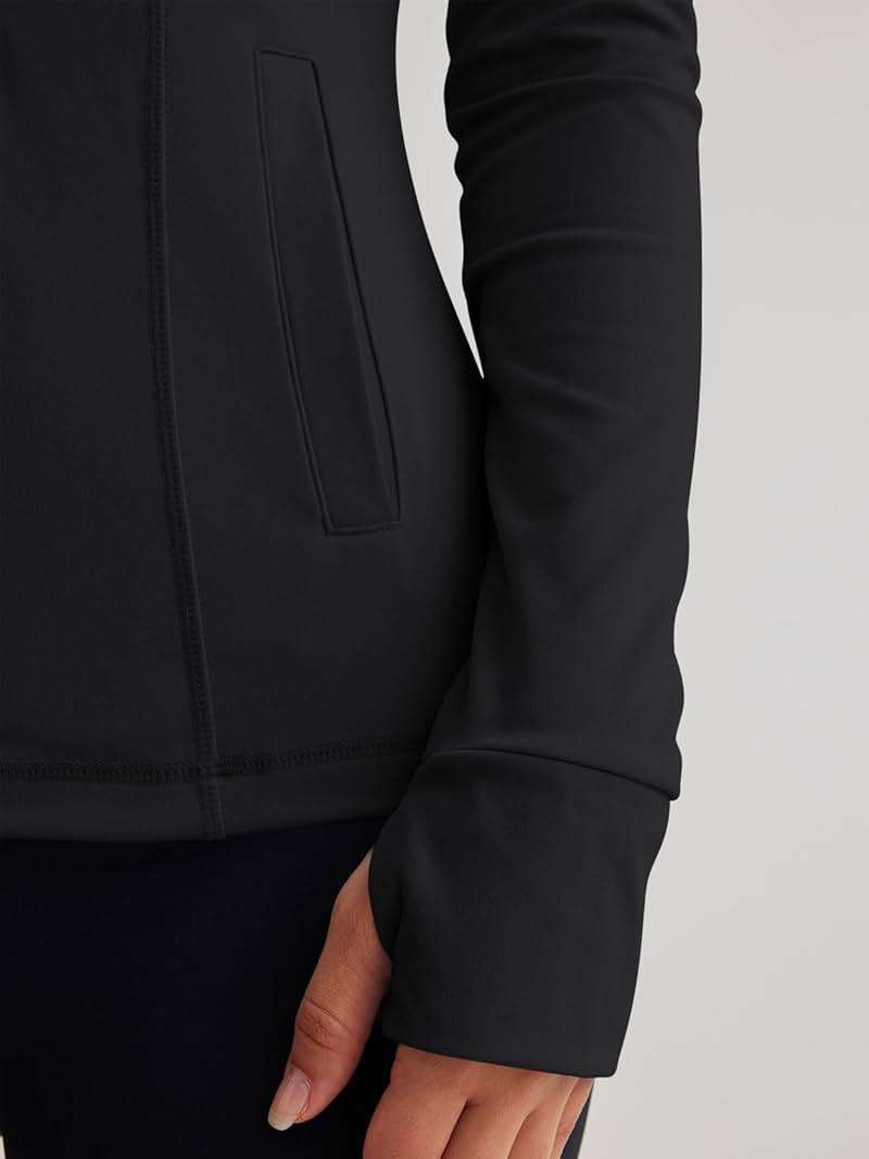 Trendy Queen Womens Lightweight Zip Up Jackets 2026 Athletic Workout Hoodies Spring Shirt Fitted Gym Clothes with Pocket - Image 5
