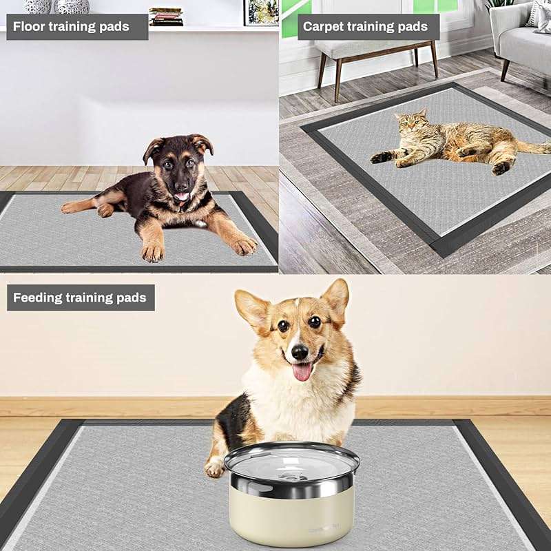 Charcoal Puppy Pads 28x34 Inches Extra Large Dog Pee Pads Odor-Control & Leak-Proof Disposable Pet Training Black New Edge-Wrapping Thicken Potty Pad for Dogs, Cats, Rabbits (30 Pieces) - Image 6