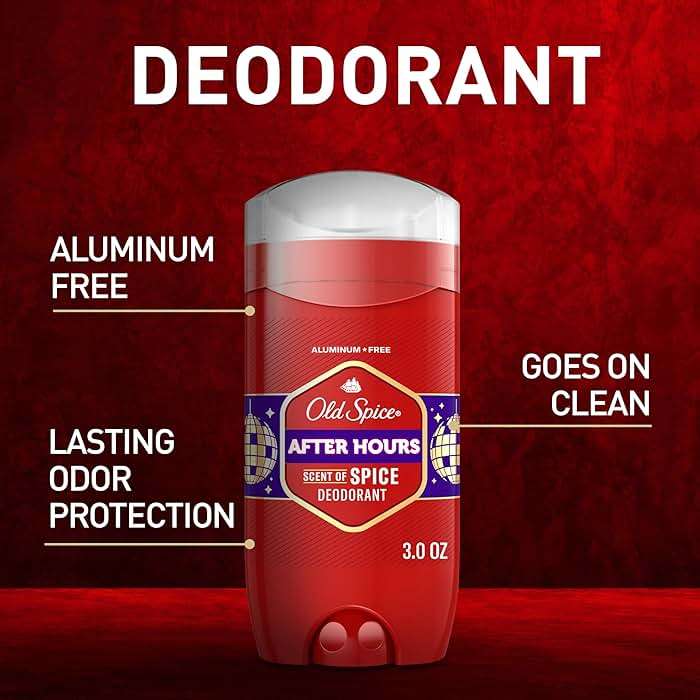 Old Spice Aluminum Free Deodorant for Men, 24/7 Odor Protection, 24/7 Freshness & Lasting Scent, Afterhours with Spice Scent, 3.0 oz (Pack of 3) - Image 2