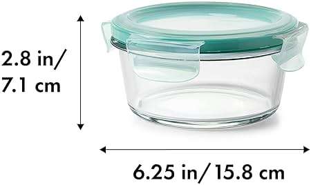 OXO Good Grips 2 Cup Smart Seal Glass Round Food Storage Container (Pack of 2) - Image 2