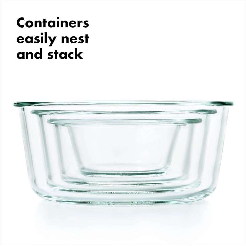 OXO Good Grips 2 Cup Smart Seal Glass Round Food Storage Container (Pack of 2) - Image 5