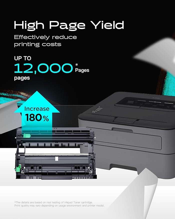 iNKPAD DR730 Drum Unit Compatible Replacement for DR-730 Drum Units to use with MFC-L2710DW MFC-L2750DW HL-L2390DW HL-L2395DW HL-L2350DW DCP-L2550DW HL-L2370DW Printers (2 Drum, NOT Toner) - Image 4