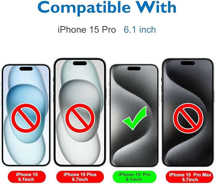 Mothca 2 Pack Matte Glass Screen Protector for iPhone 15 Pro [6.1 inch] + 2 Pack Camera Lens Protector, Anti-Glare & Anti-Fingerprint Case Friendly Tempered Glass Film, Bubble Free, Smooth as Silk - Image 2