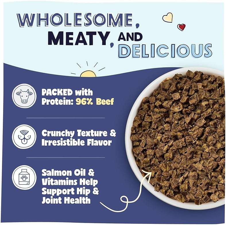 Pawstruck Air Dried Dog Food with Real Beef, Grain-Free, Made in USA, Non-GMO & Vet Recommended, High Protein Limited Ingredient Full-Feed for All Breeds & Ages, 2lb Bag - Image 3