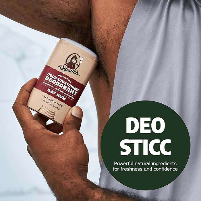 Dr. Squatch Natural Men’s Deodorant – Aluminum Free Natural Deodorant Men with Charcoal & Postbiotics for 72-Hour Odor Protection – Rainforest Rapids + Wood Barrel Bourbon, 2.65oz Stick (2-Pack) - Image 4