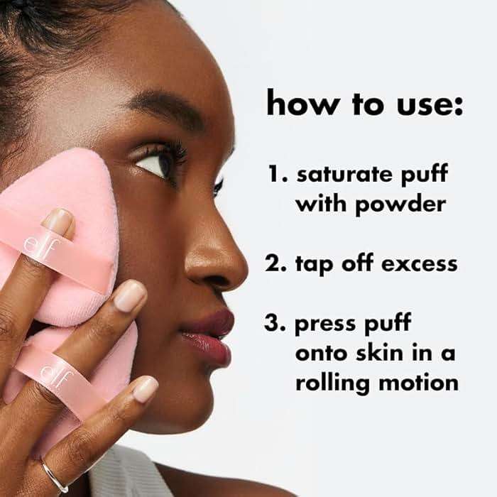 e.l.f. Halo Glow Powder Puff, Soft, Reusable Powder Puff For Applying Loose Or Pressed Powders, Easily Conforms To The Face, Vegan & Cruelty-free - Image 4