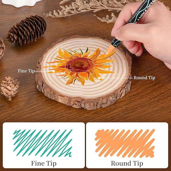 SMOOTHERPRO Acrylic Paint Markers, 24 Colors Dual Tip Acrylic Paint Pens for Wood, Canvas, Stone, Pumpkins, Rock Painting, Glass, Plastic, Ceramic, DIY Crafts Art Supplies - Image 3