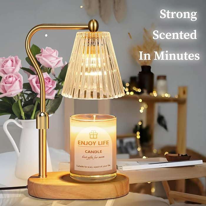 seenlast Candle Warmer Lamp with Timer Dimmer Adjustable Height for New Home Bedroom, Vintage Home Decor for Scented Jar - Image 3