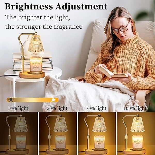 seenlast Candle Warmer Lamp with Timer Dimmer Adjustable Height for New Home Bedroom, Vintage Home Decor for Scented Jar - Image 4
