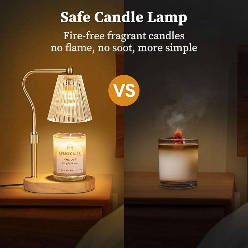 seenlast Candle Warmer Lamp with Timer Dimmer Adjustable Height for New Home Bedroom, Vintage Home Decor for Scented Jar - Image 6