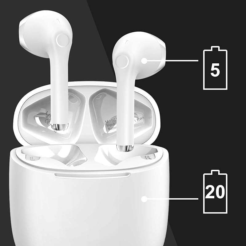 yobola Wireless Earbuds, Bluetooh Earbuds, Deep Bass Light Weight Mini Wireless Headphones for Running/Fitness, 25Hrs Playtime, Built-in Microphone, Touch Control, IPX5 Waterproof - Image 5