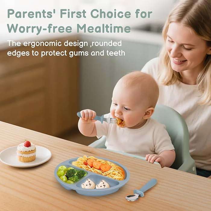 Eascrozn Toddler Utensils, 6 Pack kids Silverware Set with Silicone Handle, 18/8 Stainless Steel Children Safe Forks and Spoons, Dishwasher Safe - Image 3