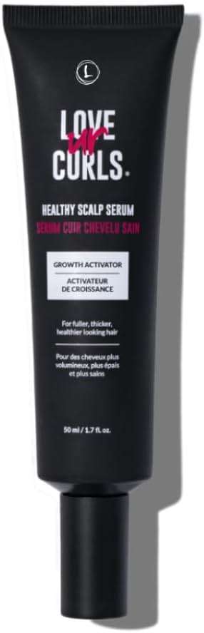 Love Ur Curls - Healthy Scalp Serum Growth Hair Activator, Turmeric & Basil Extracts for Deep Moisturizing and Thicker Full Hair, Vegan, 50mL - Image 1