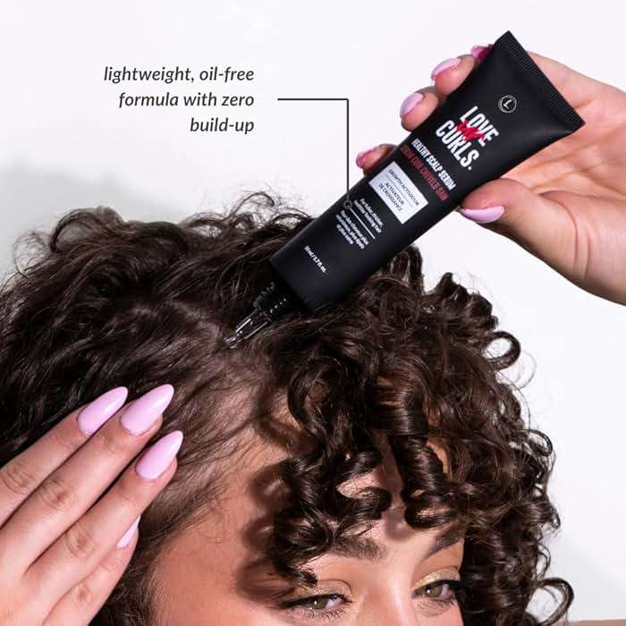 Love Ur Curls - Healthy Scalp Serum Growth Hair Activator, Turmeric & Basil Extracts for Deep Moisturizing and Thicker Full Hair, Vegan, 50mL - Image 5