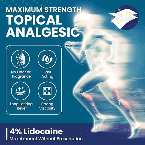 Sumifun 4% Lidocaine Pain Relief Patches 30 Count Maximum Strength Numbing Gel Patch for Back Knee Neck Joint Ache Muscle Soreness Topical Analgesic - Image 2