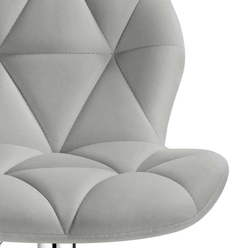 Yaheetech Bar Stools Set of 2, Modern Adjustable Kitchen Island Chairs with Back, 300 lbs Capacity PU Leather Swivel Counter Height Stools, Light Grey - Image 9