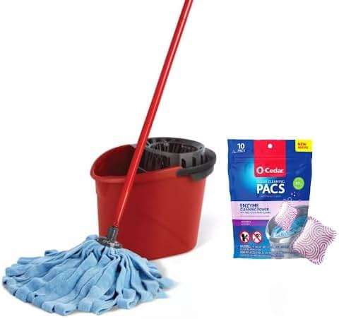 O-Cedar Quickwring Bucket & MF Cloth Mop + 1 Lavender PAC (Variety Pack) - Image 1