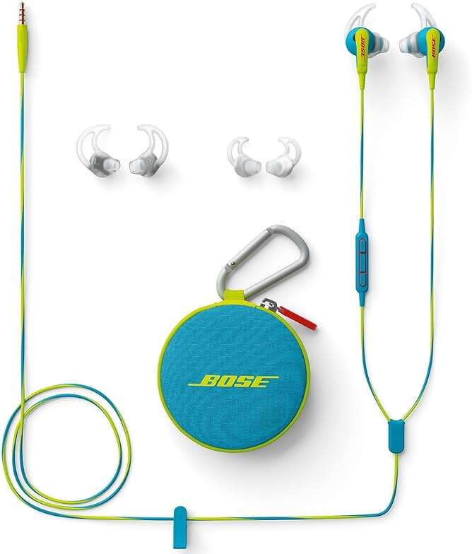 Bose SoundSport in-Ear Headphones for Apple Devices – Neon Blue, Sweat-Resistant, Inline Mic/Remote (Renewed) - Image 3