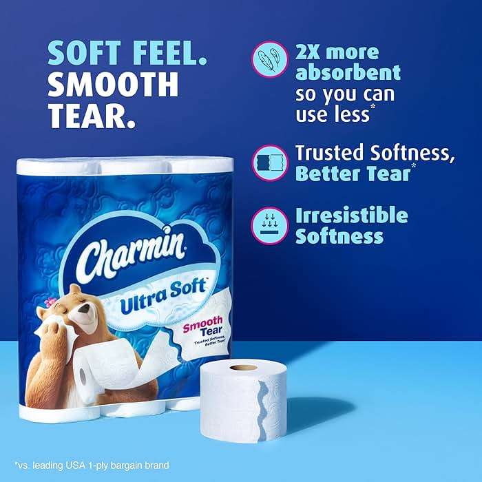 Charmin Ultra Soft Toilet Paper, 18 Mega XL Rolls = 108 Regular Rolls - Image 2
