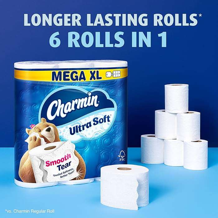 Charmin Ultra Soft Toilet Paper, 18 Mega XL Rolls = 108 Regular Rolls - Image 4