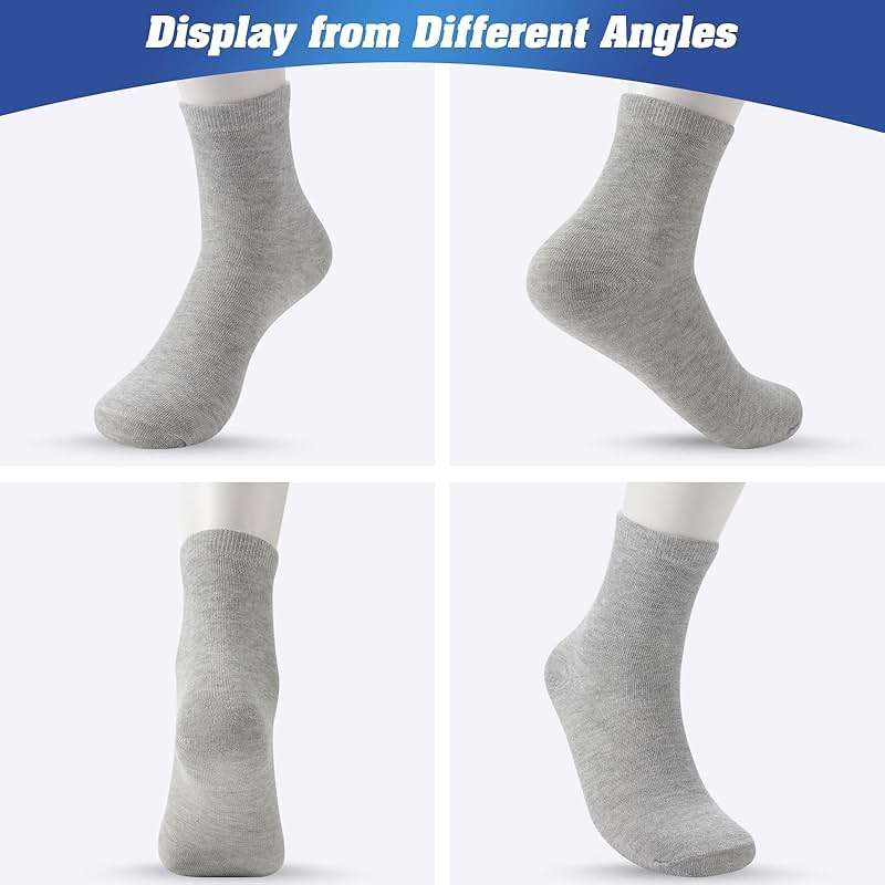 Sophproton 150 Pairs Mens Quarter Socks Athletic Moisture Wicking Casual Sports Socks Bulk Pack for Homeless Unisex Men Women - Image 6