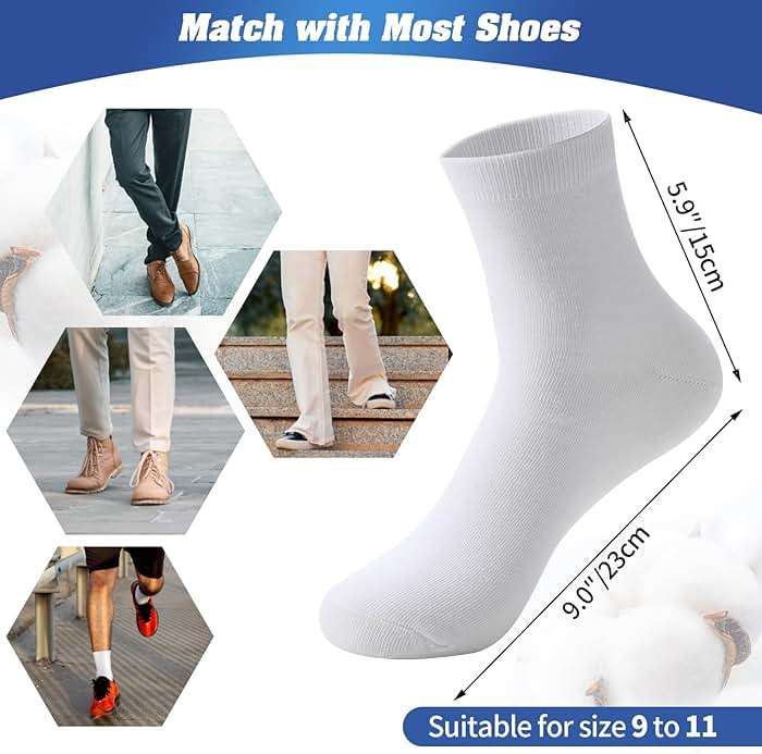Sophproton 150 Pairs Mens Quarter Socks Athletic Moisture Wicking Casual Sports Socks Bulk Pack for Homeless Unisex Men Women - Image 7