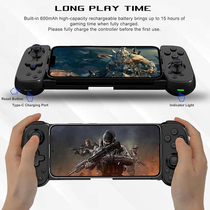 arVin Mobile Gaming Controller for iPhone 16/15/14/iPad/Android Phone/Tablet/Switch, PS Remote Player Gamepad for PS5/PS4/Xbox/PC, Wireless Joystick Play Cloud Gaming, Arcade Mfi Games, CODM, Roblox - Image 8