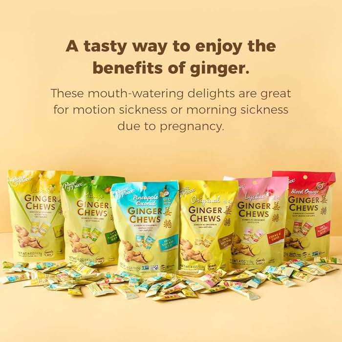 Prince of Peace Ginger Chews Assrted Flavors, 8 oz - Lemon, Lychee, Blood Orange, Mango – Candied Ginger – Candy Pack – Ginger Chews Candy – Natural Candy - Image 7