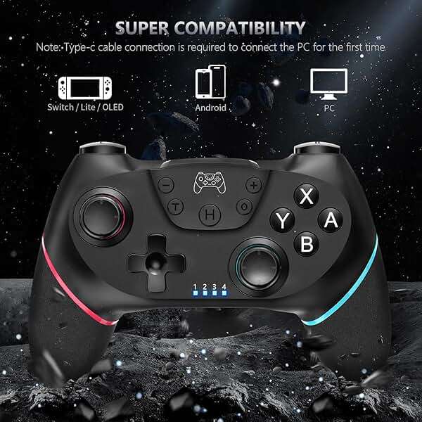 ASTARRY Switch Controller Wireless Switch Pro Controller Compatible with Switch/Switch 2/Lite/OLED Programmable Remote Gamepad Joystick with Wake-up and Turbo（Upgraded Version） - Image 2