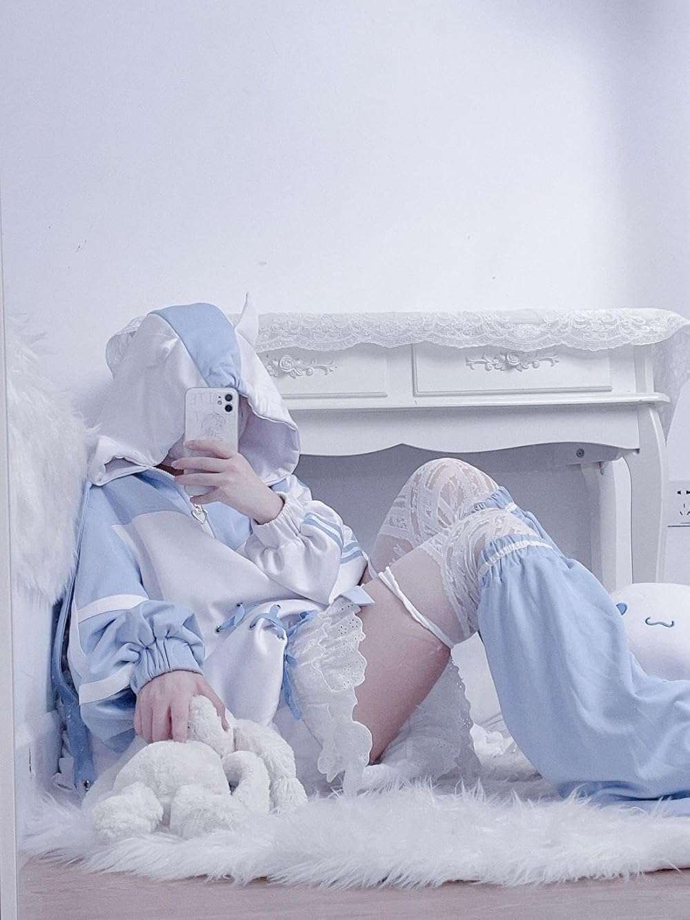 OATSBAS Cute Zip Up Hoodies for Women Watercolor Harajuku Fashion Oversized Sweatshirt y2k Tops - Image 5